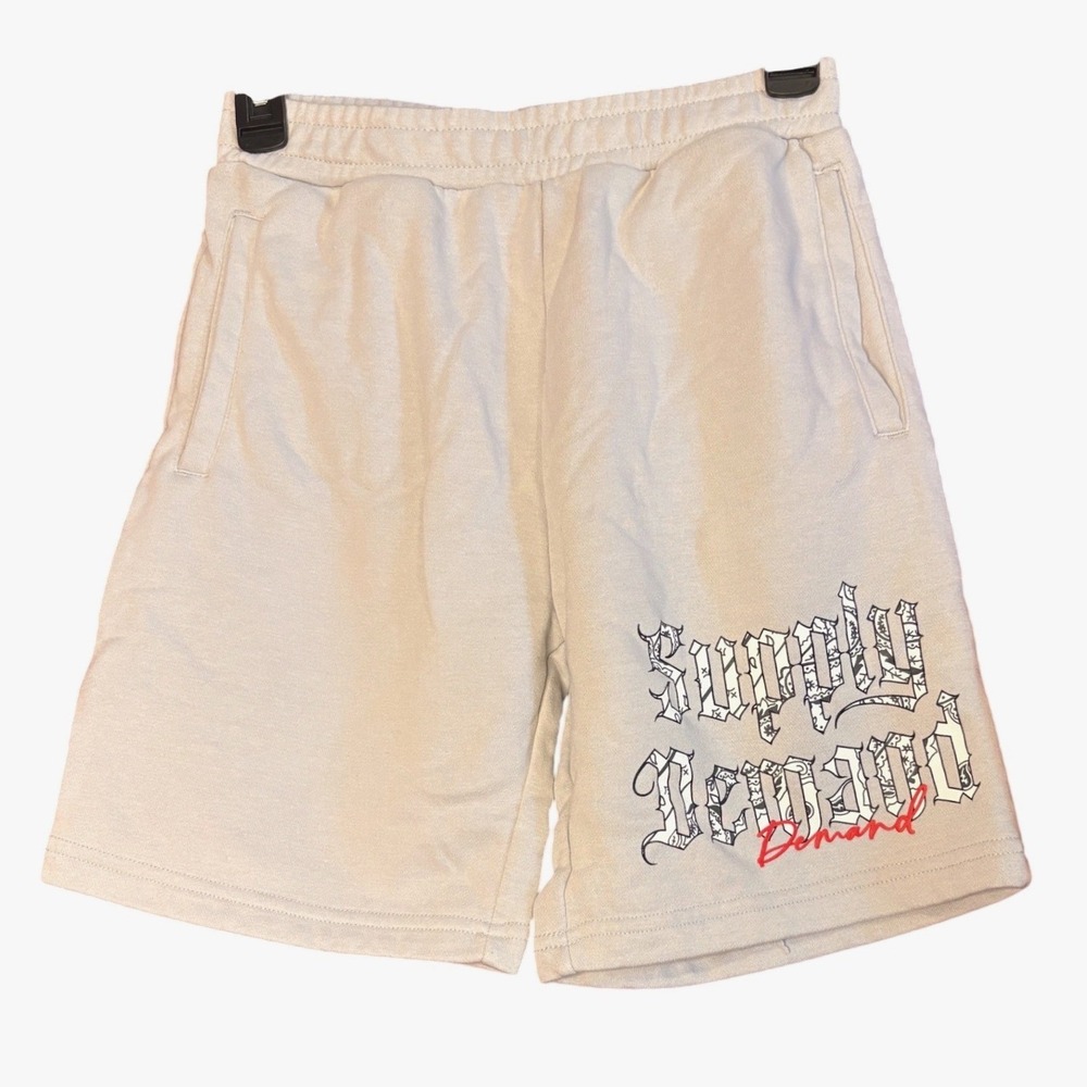 Supply & Demand Boys Grey Graphic Sweat Shorts Kids Size Large
